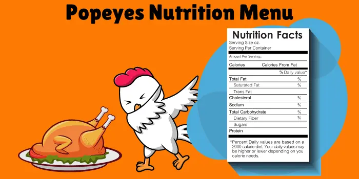 Popeyes Nutrition Menu