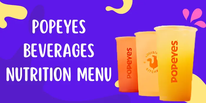 Popeyes nutrition menu