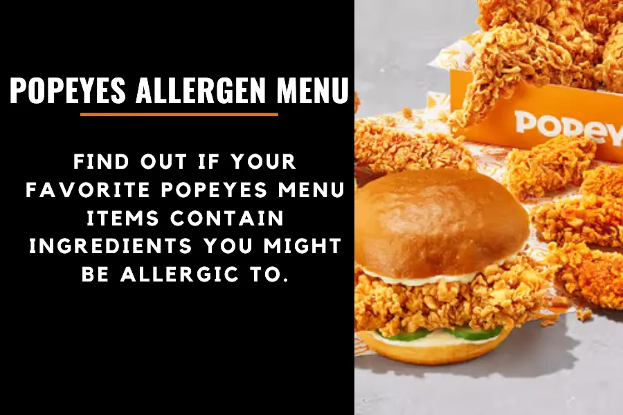 Popeyes Allergen Menu